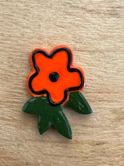 Medium Flower with leaves various colors