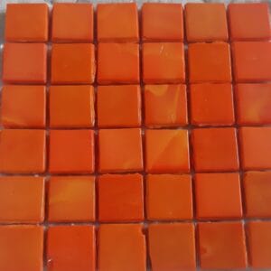 Venice Smalti Persimmon Red Sheet of 36