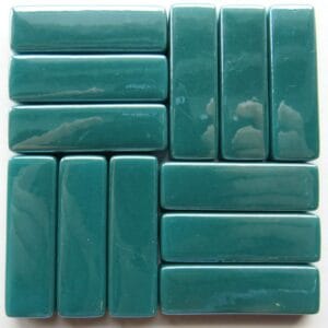 Rectangles Deep Teal Pearlised 18 Pieces