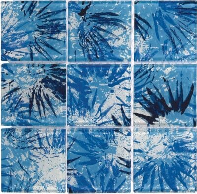 blue sky splash mix mosaic tiles