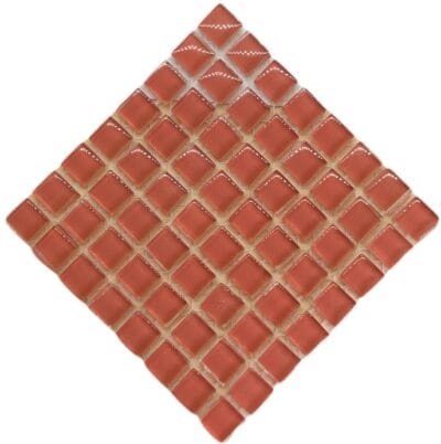 Micro Crystal Glass Apricot 10 x 10 mm sheet of 64