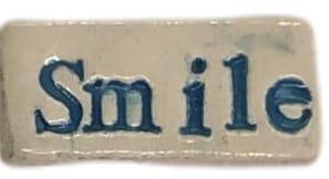 Smile Blue 2 x 1cm