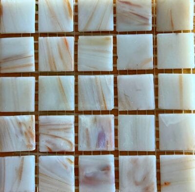 super white gold fleck mosaic tiles