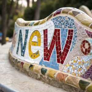 the-word--new--in-the-style-of-a-gaudi-mosaic