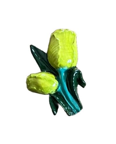 tulip lime green mosaic insert