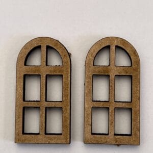 Arch Window MDF Cutout Design B Set of 2
