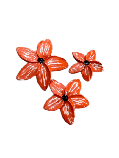 Iris Flowers Various Colours Set of 3