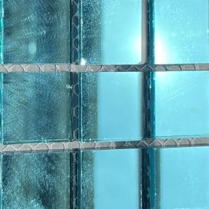 blue mirror mosaics Crystal Glass Mirror Blue 25 x 25 mm Sheet of 15