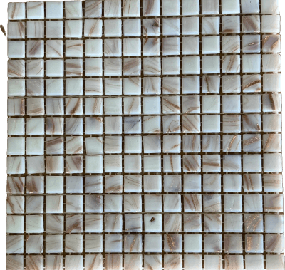 mini pink white mosaic tile